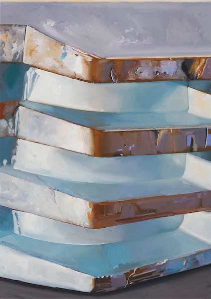 Rayk Goetze: Element, 2020, Öl auf Leinwand, 70 x 50 cm

